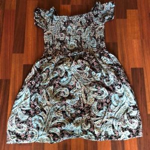 Xhilaration Off the Shoulder Paisley Dress